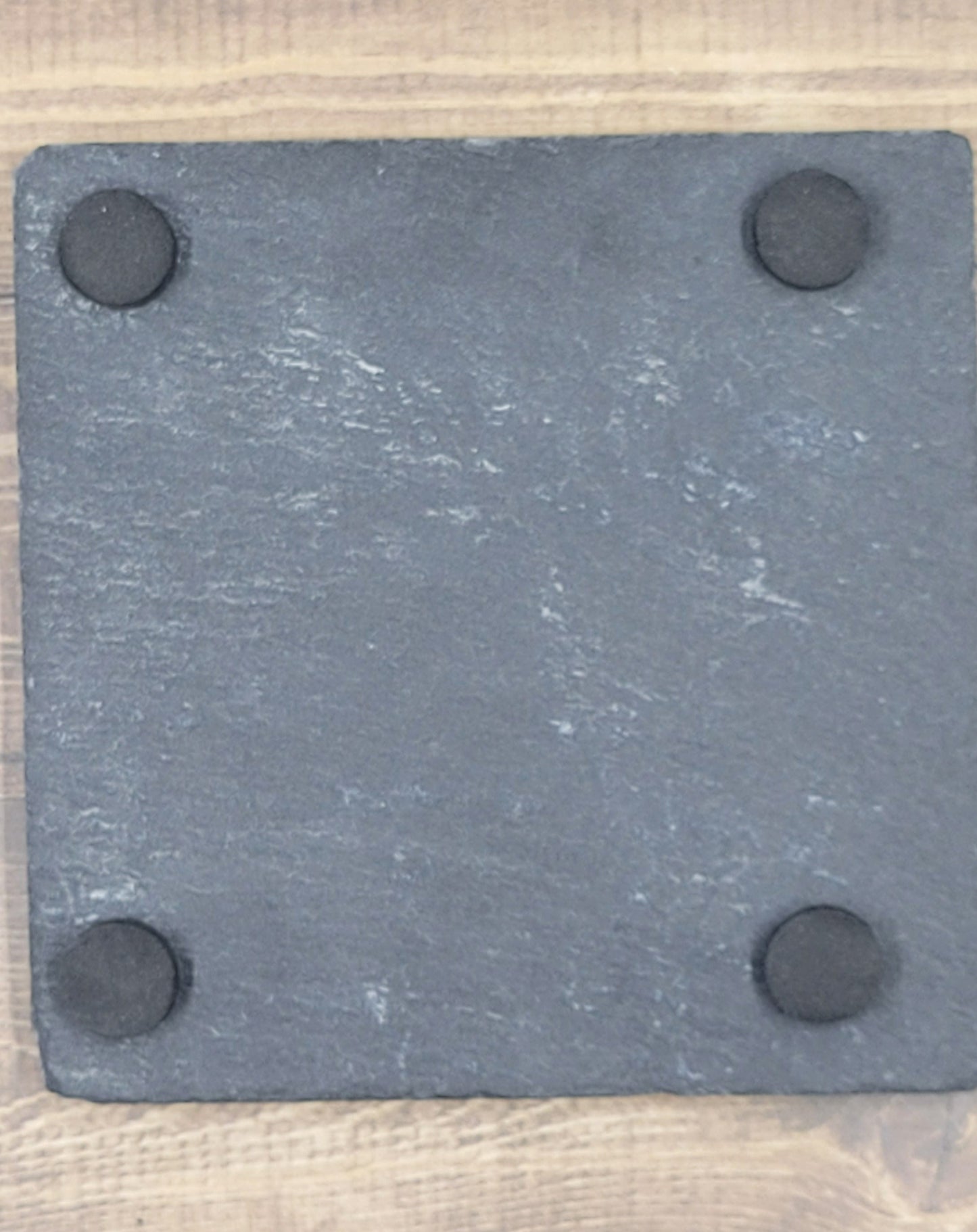 Jim Beam Natural Slate Coaster These slate coasters will make a great addition to anyplace from your bar to your coffee table. These are actual stone slate measuring approximately 4" x 4". Each coaster will have 4 foam padded feet.