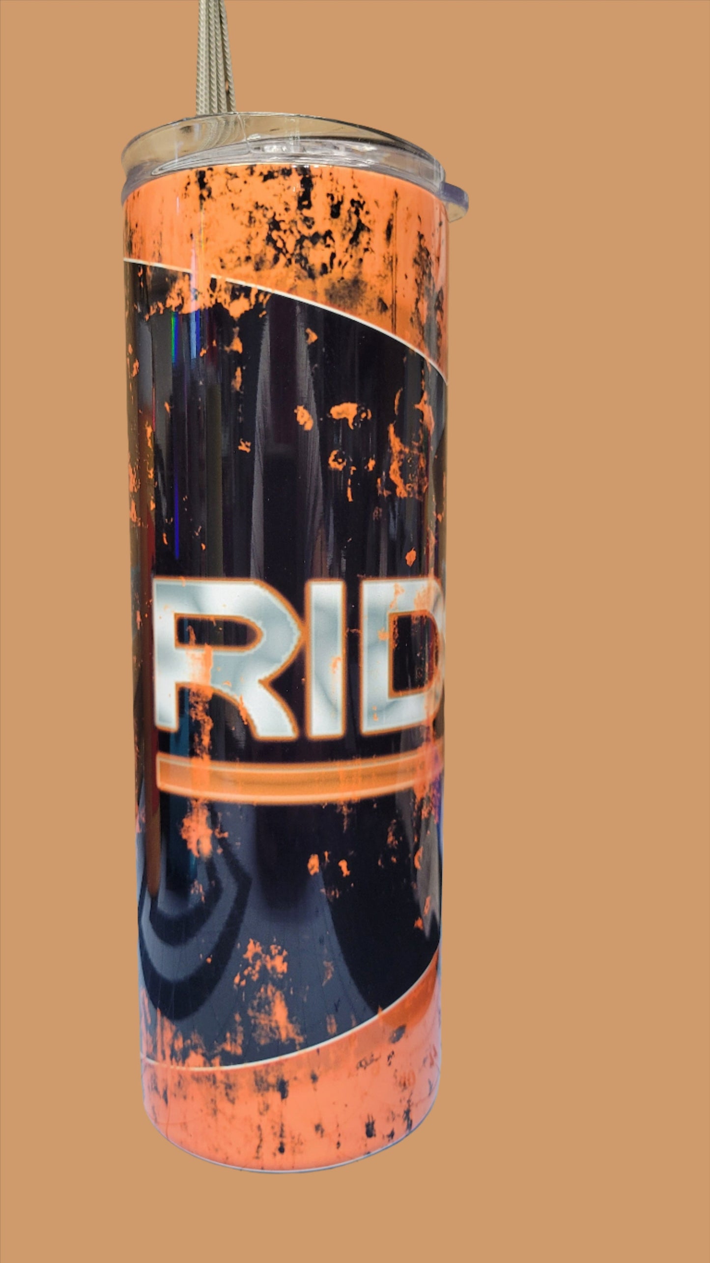 New to our line is our distressed finish look. Here we have a Ridgid series. Tradesmen know the quaity Ridgid offers and that follows through on this tumbler.