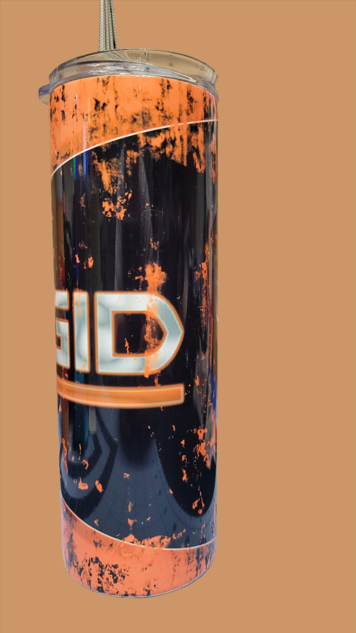 New to our line is our distressed finish look. Here we have a Ridgid series. Tradesmen know the quaity Ridgid offers and that follows through on this tumbler.