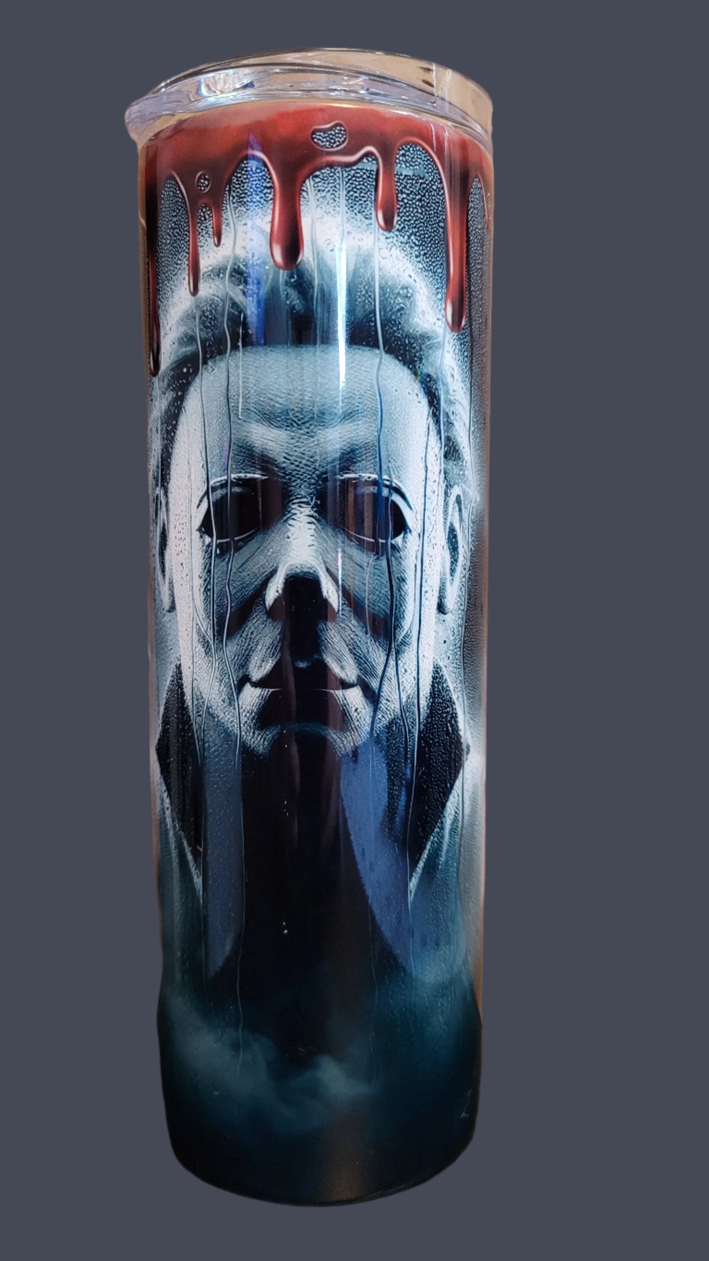 Our horror series sees a new addition.... Michael Myers staring at you through a window in the rain....blood dripping down from the top...