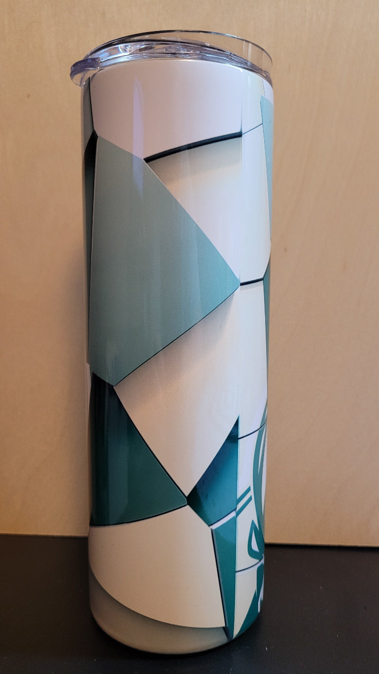 We present our new Sports Series to you with this Milwaukee Bucks Abstract Blocks tumbler. Bucks colors broken up and pieced back to together for a unique look