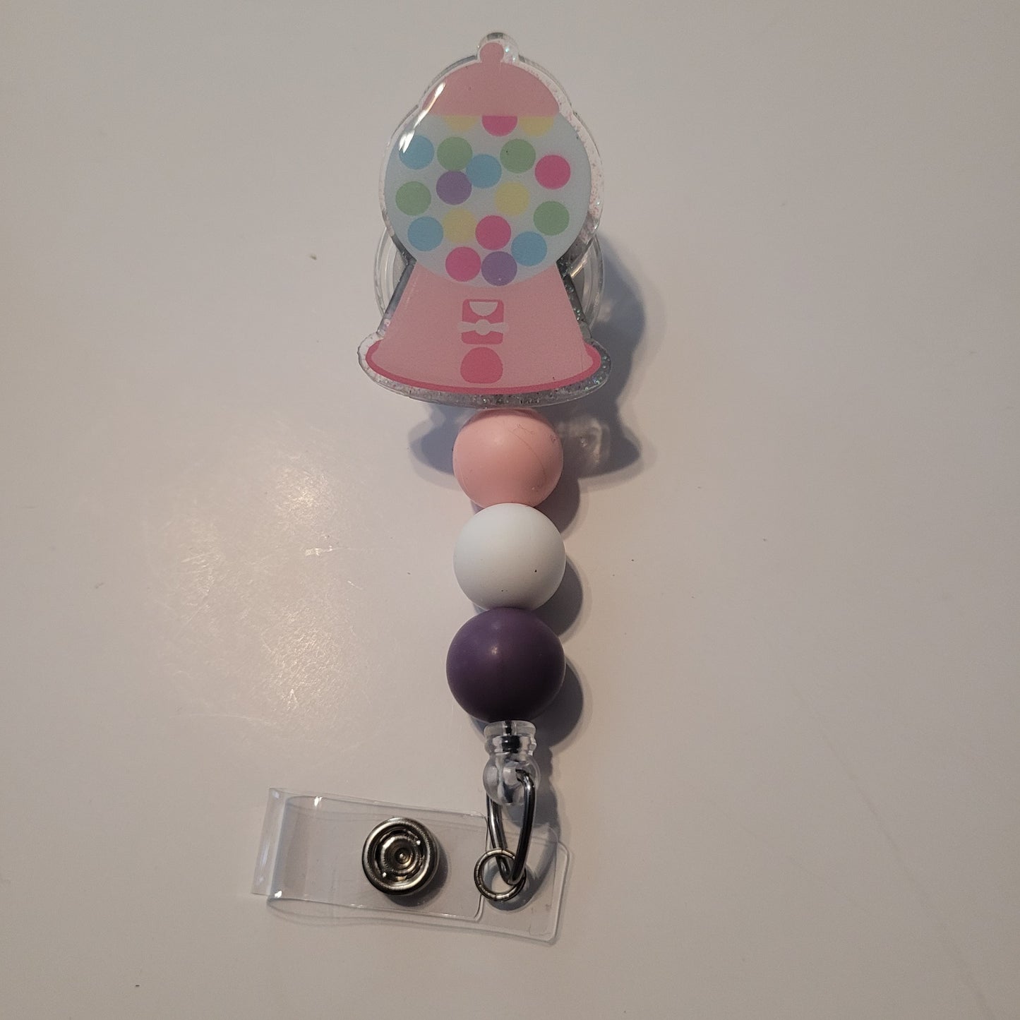 Badge Reel Gumball Machine Pink