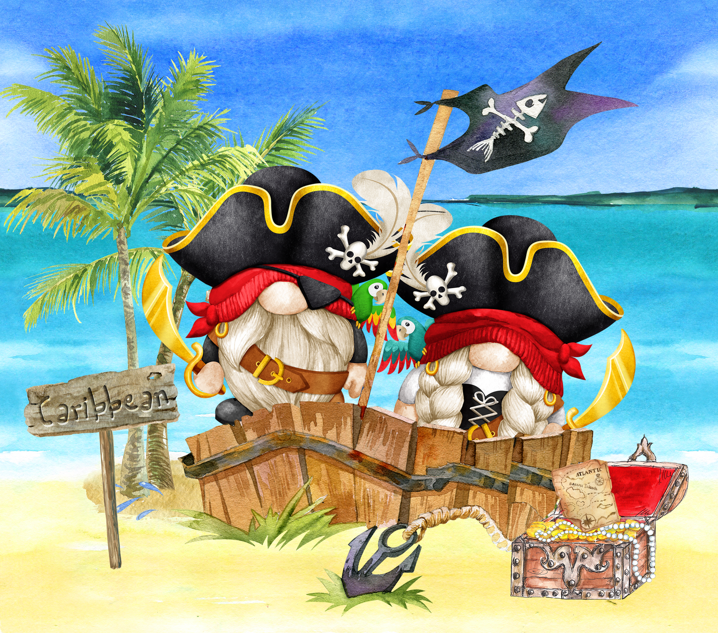Tumbler 20 oz Gnomes Pirates
