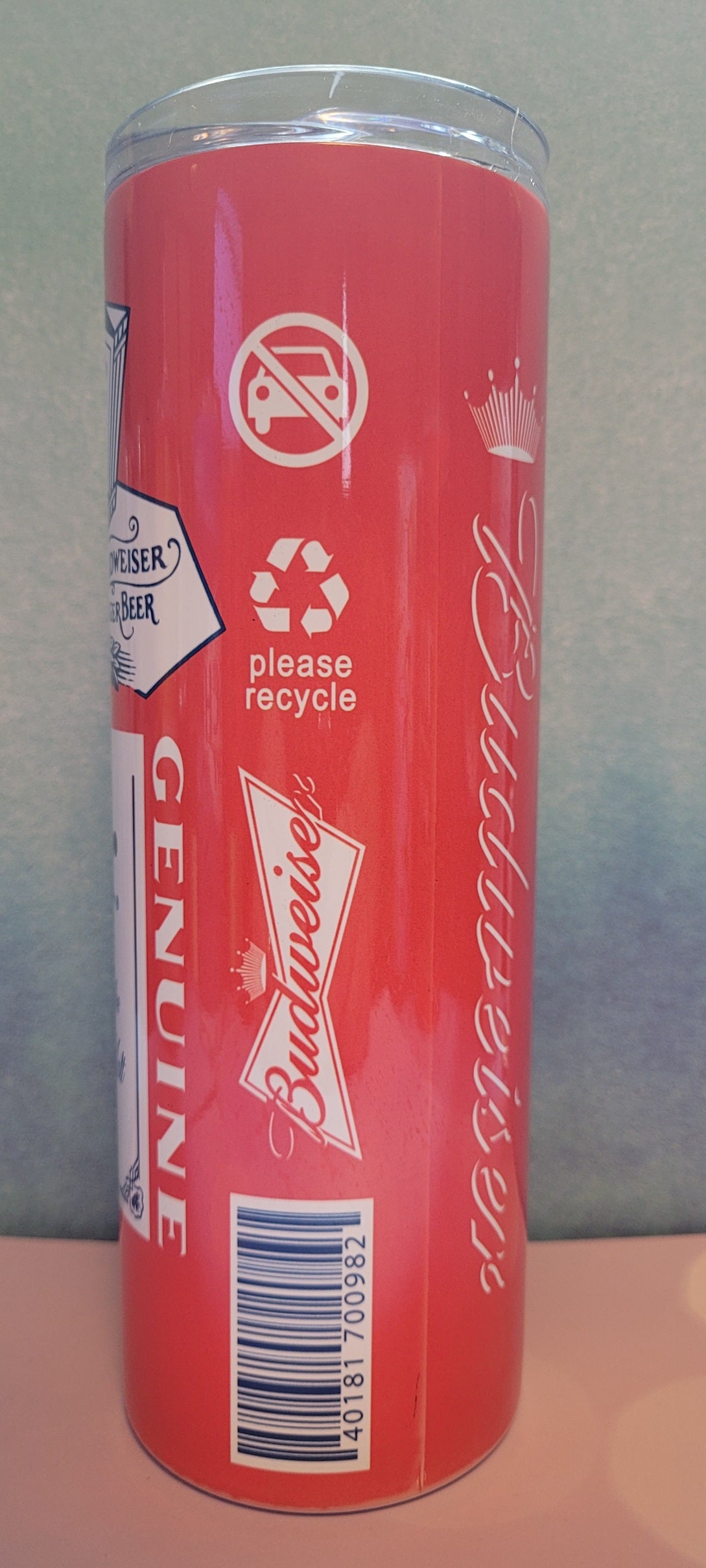 This Bud is for you in a 20 oz stainless steel tumbler which is perfect for enjoying a cold beer or other beverages.