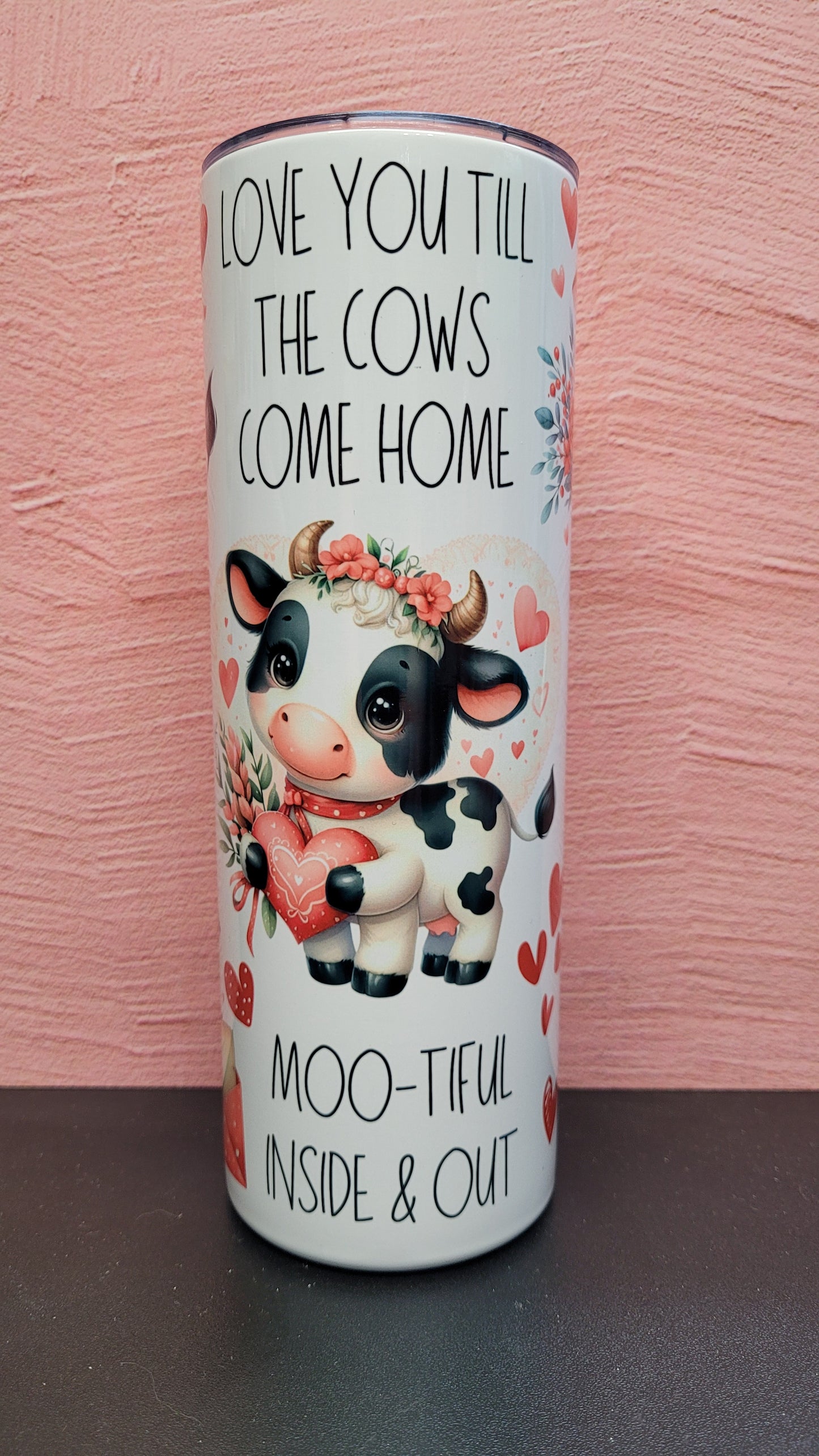 Have you Herd about our Moo-tiful Inside & Out Tumbler? Adorable cows all around with phrases like Love You Till The Cows Come Home and more.