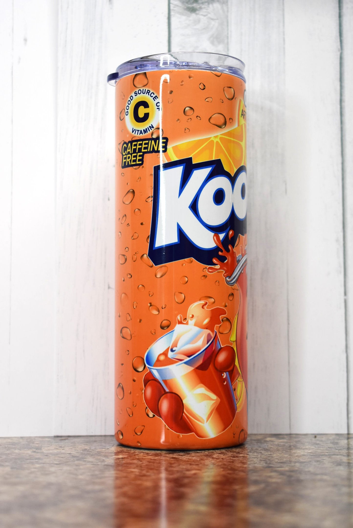 Oh Yeah! Kool -Aid Man to the rescue bringing you some Orange with this Makerflo 20 oz stainless double walled insulated tumbler