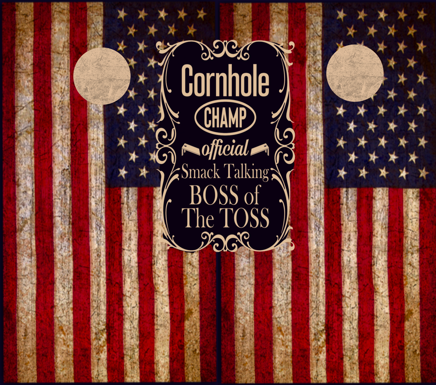 The 20 oz Makerflo Stainless Steel tumbler Cornhole Champ ensures you can bring your a-game with you. Boss of The Toss....can you say Air Mail!