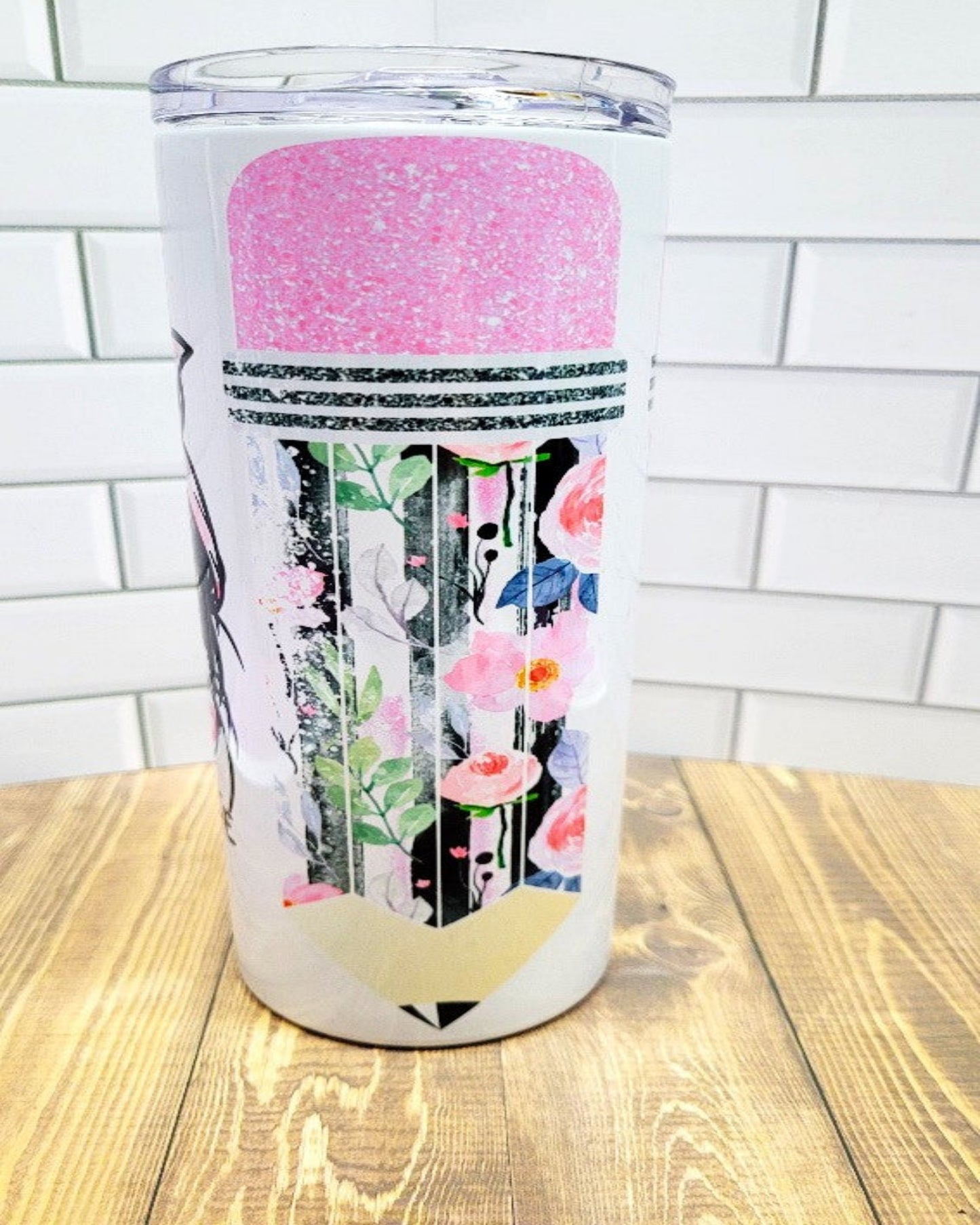 0 oz Stainless Steel Tumbler #Teacherlife That Iconic Gal Wearing Sunglasses With Pink Eraser Top Pencils