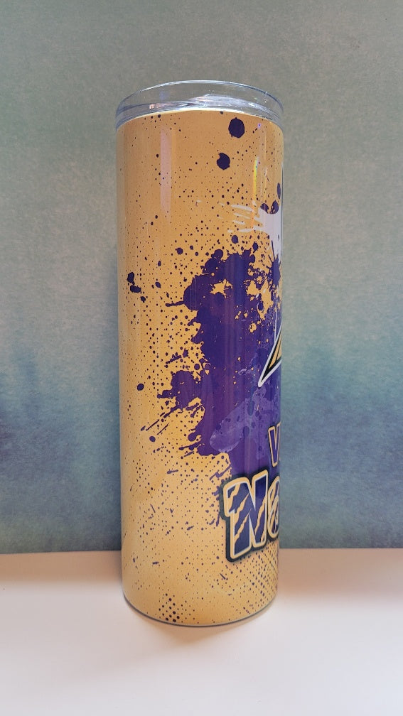 Tumbler 20 oz Vikings Paint Splatter