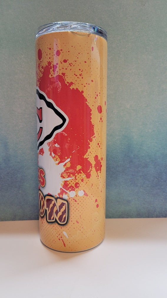 Tumbler 20 oz Chiefs Paint Splatter