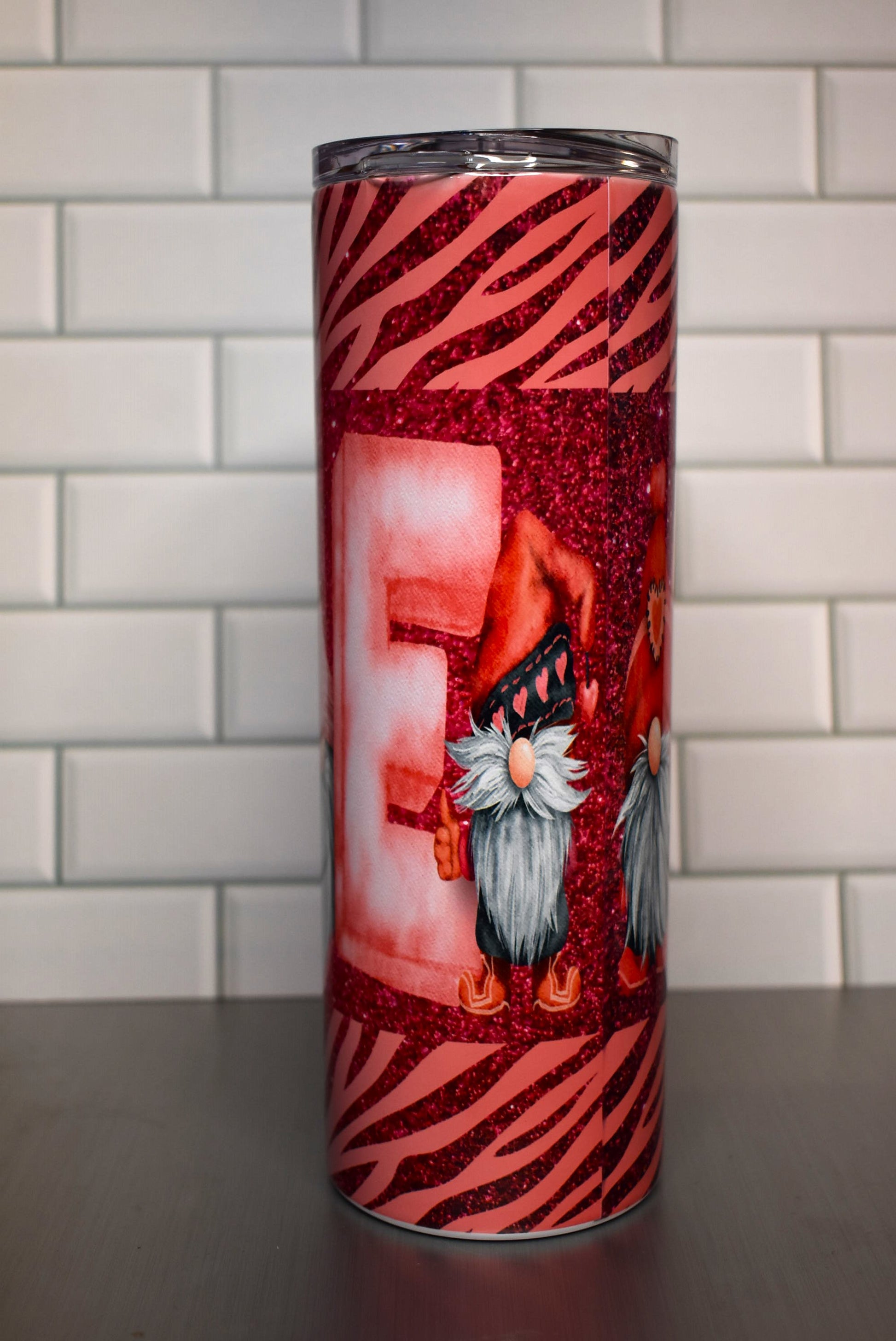 Valentines gnome tumbler