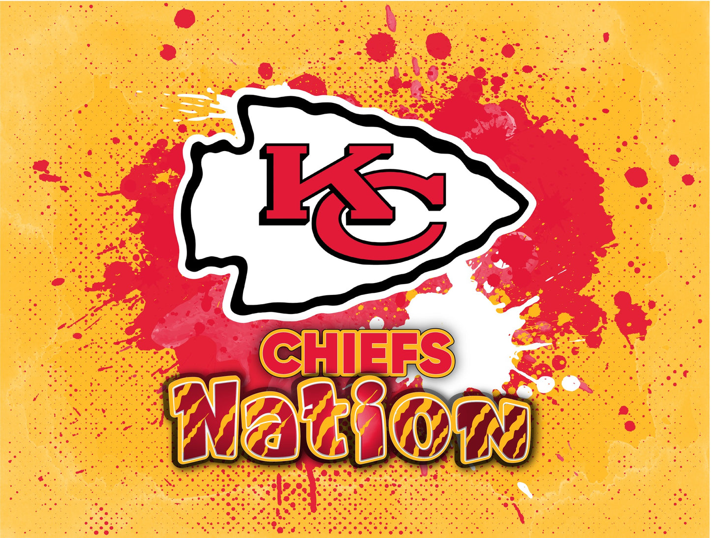 Tumbler 20 oz Chiefs Paint Splatter