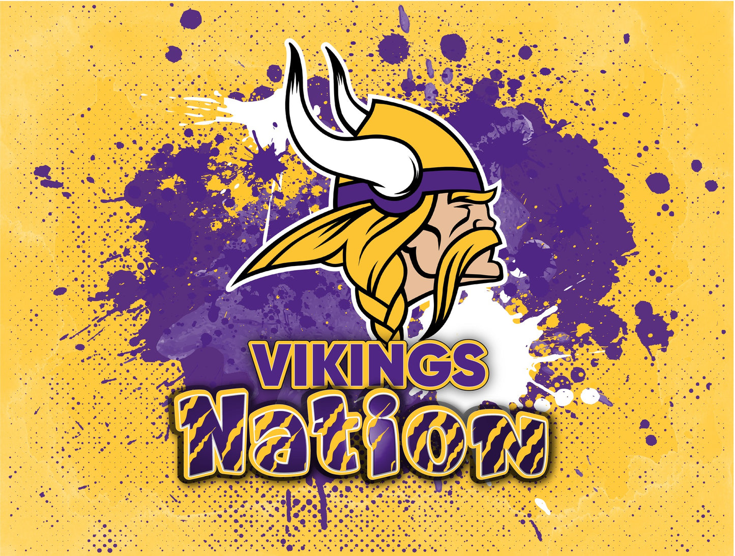 Tumbler 20 oz Vikings Paint Splatter