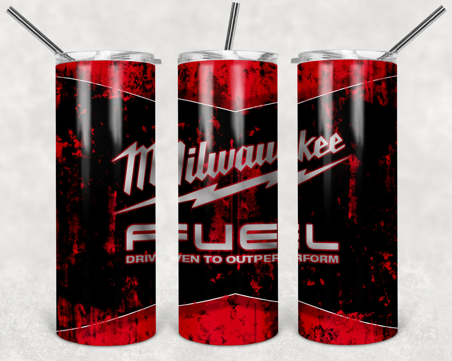 Fuel Tumbler 20 oz - Distressed Mechanic Design Stainless Steel Insulated Cup