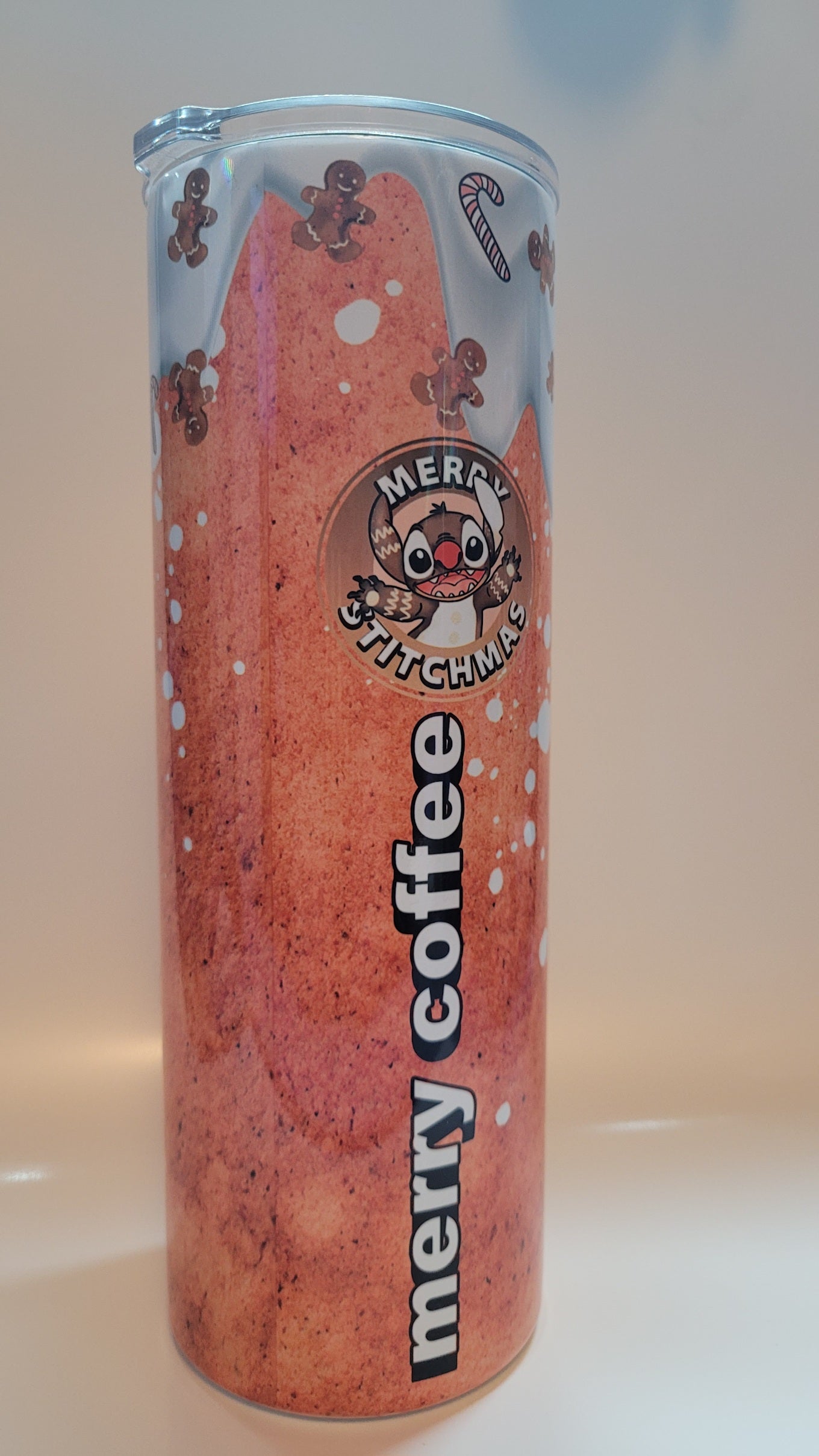 Stitchmas Gingerbread Tumbler 20 oz - Holiday Stainless Steel Insulated Cup
