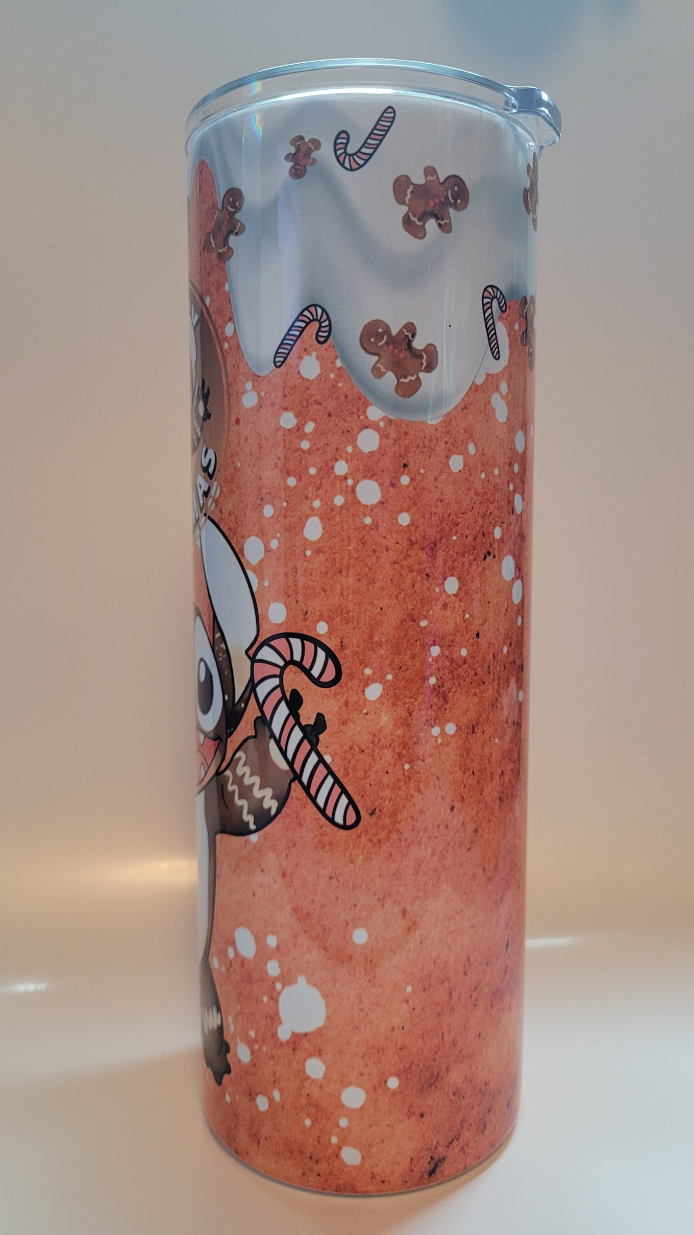 Stitchmas Gingerbread Tumbler 20 oz - Holiday Stainless Steel Insulated Cup