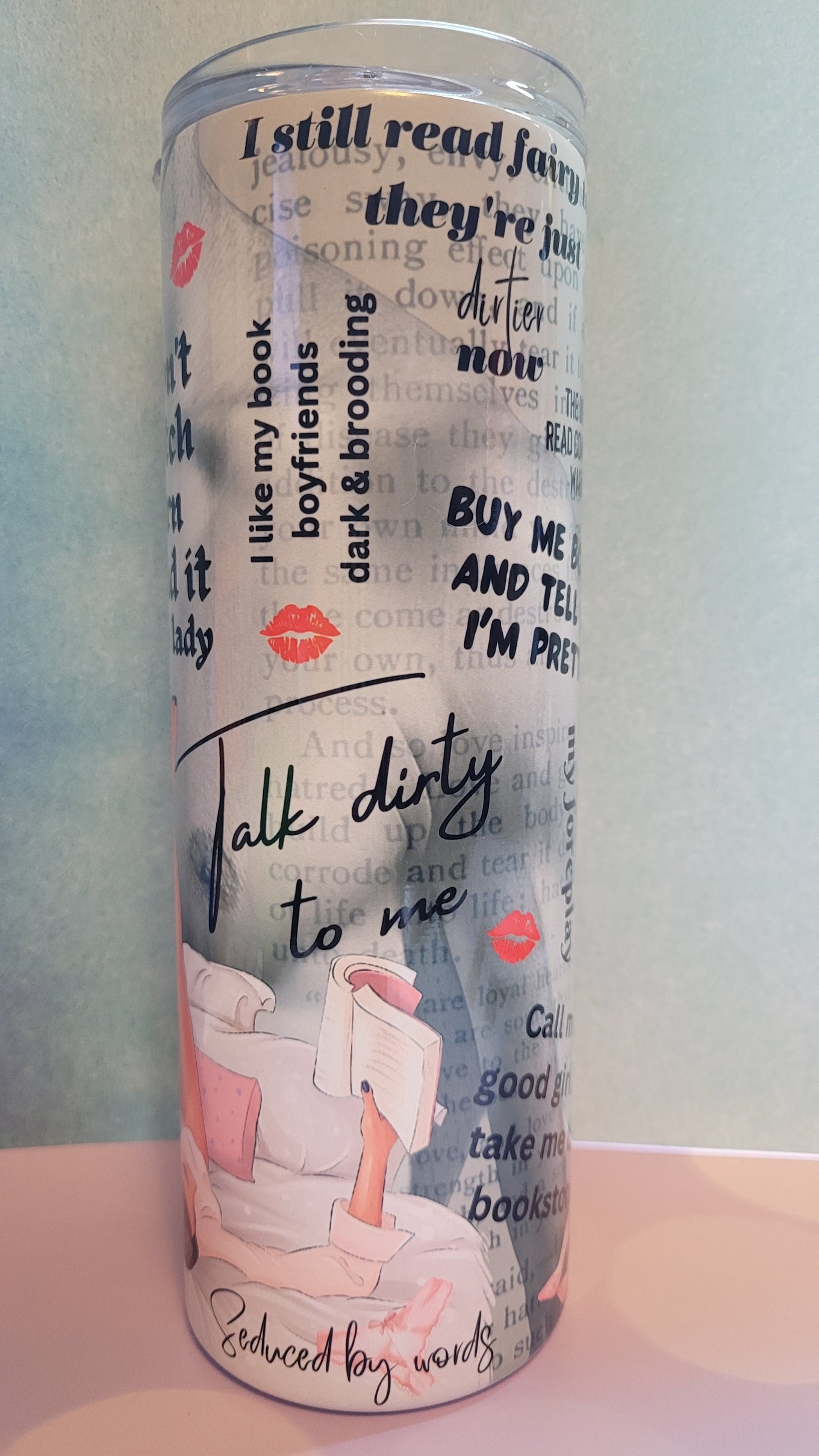 20 OZ Tumbler sublimated with dark romance theme
