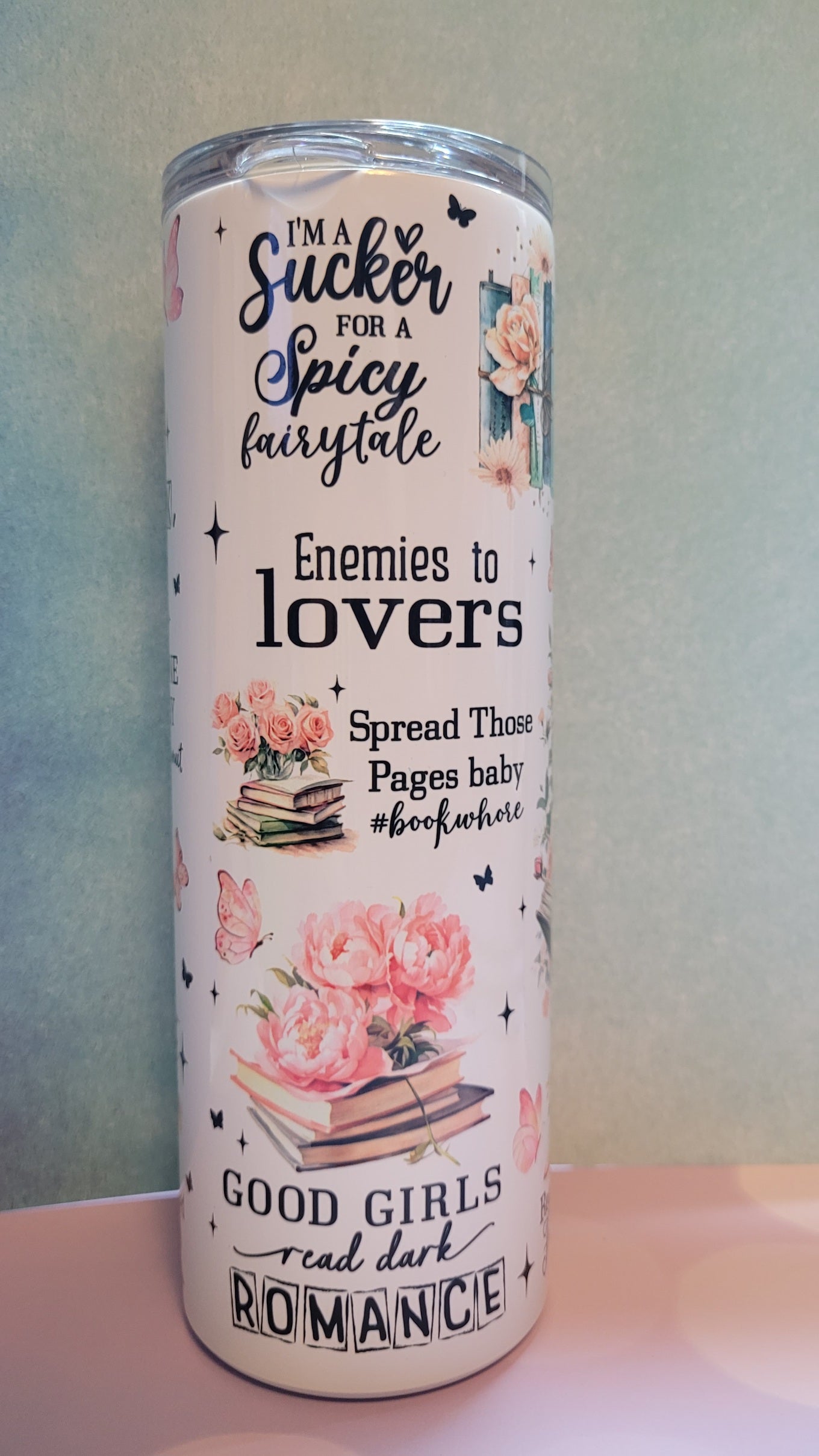 20 OZ Tumbler sublimated with dark romance theme