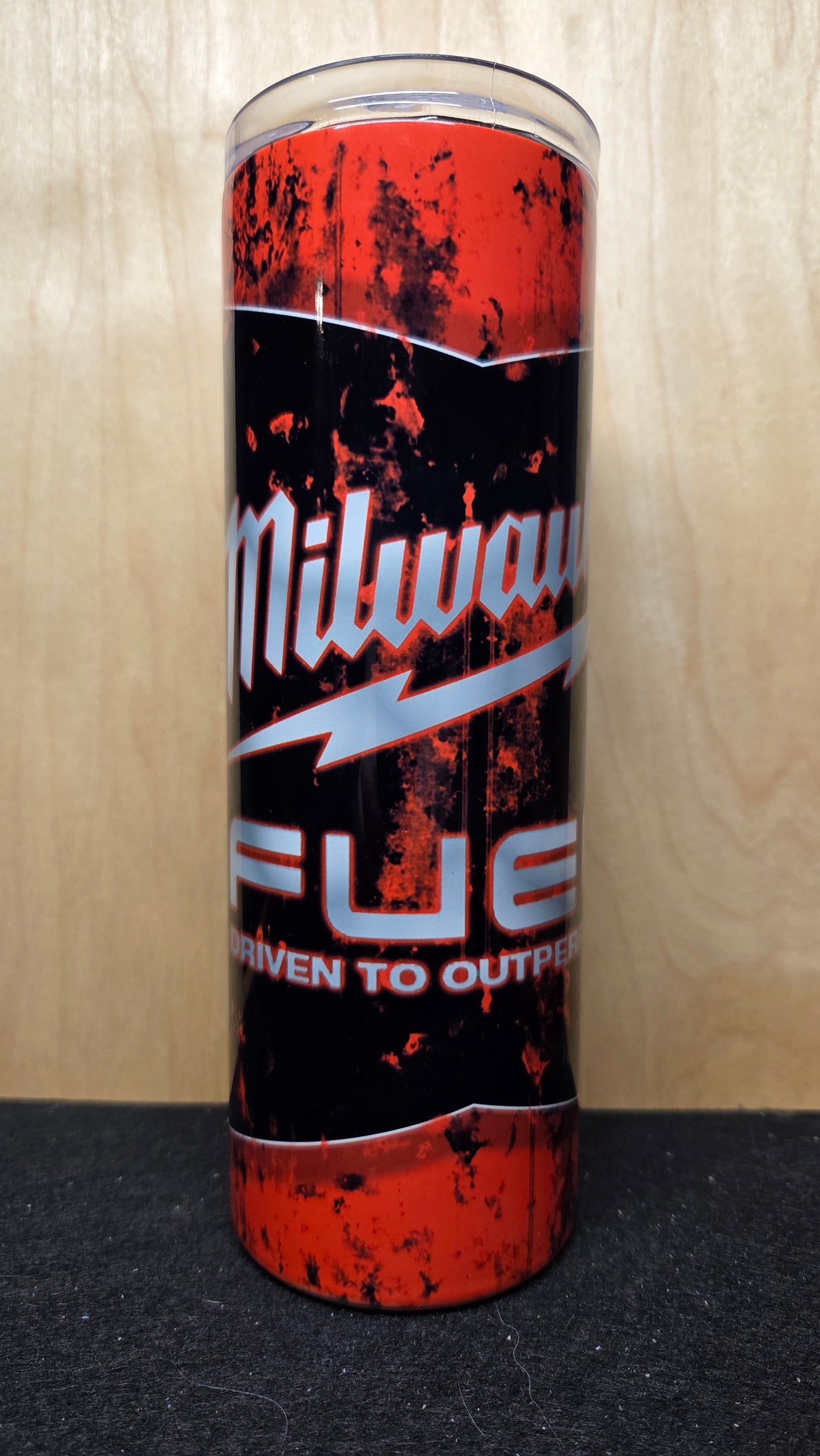 Fuel Tumbler 20 oz - Distressed Mechanic Design Stainless Steel Insulated Cup