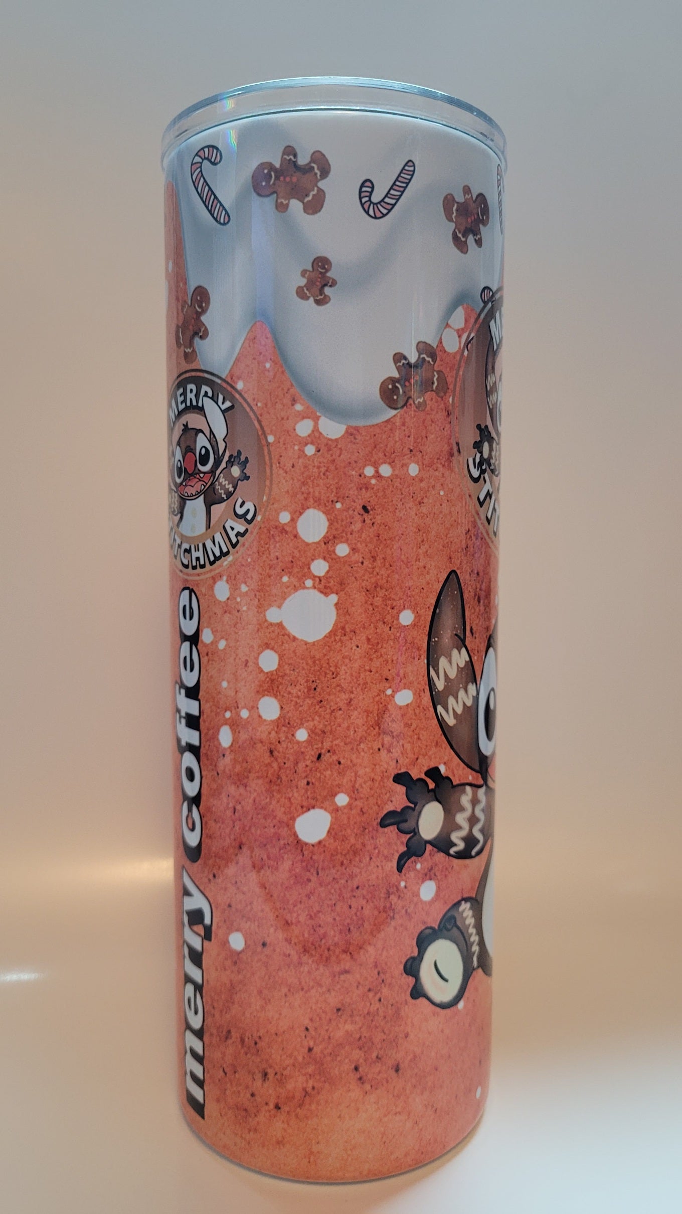 Stitchmas Gingerbread Tumbler 20 oz - Holiday Stainless Steel Insulated Cup