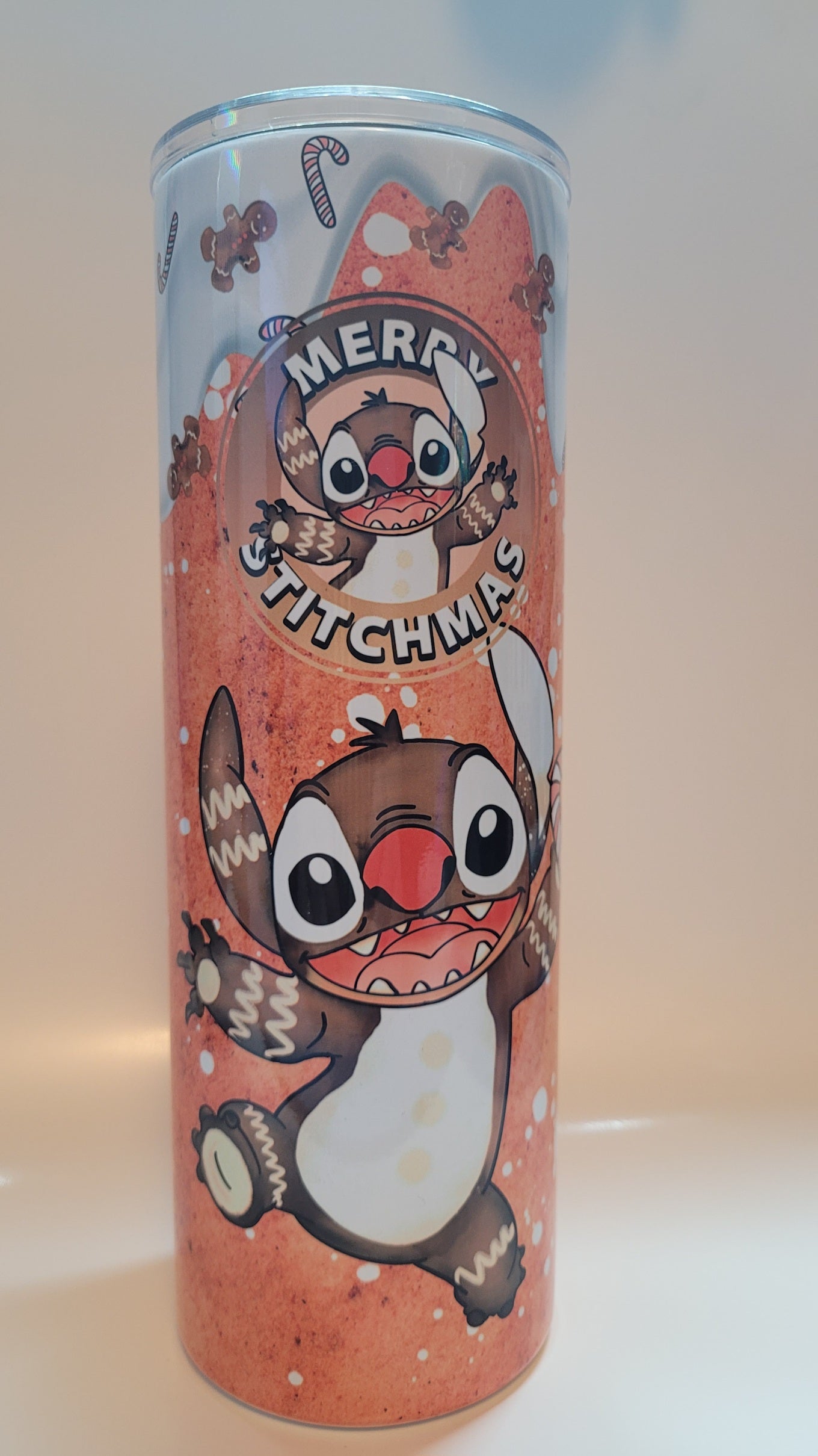 Stitchmas Gingerbread Tumbler 20 oz - Holiday Stainless Steel Insulated Cup