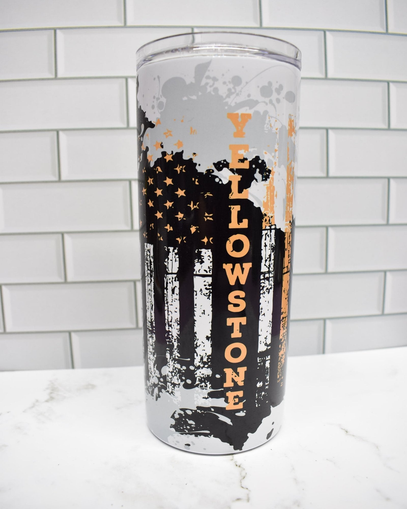 Toast the Dutton Family with this Yellowstone 20 oz Makerflo Stainless Steel tumbler that features a double-wall vacuum insulation to keep beverages cold for 24+ hours and warm for 8 hours.