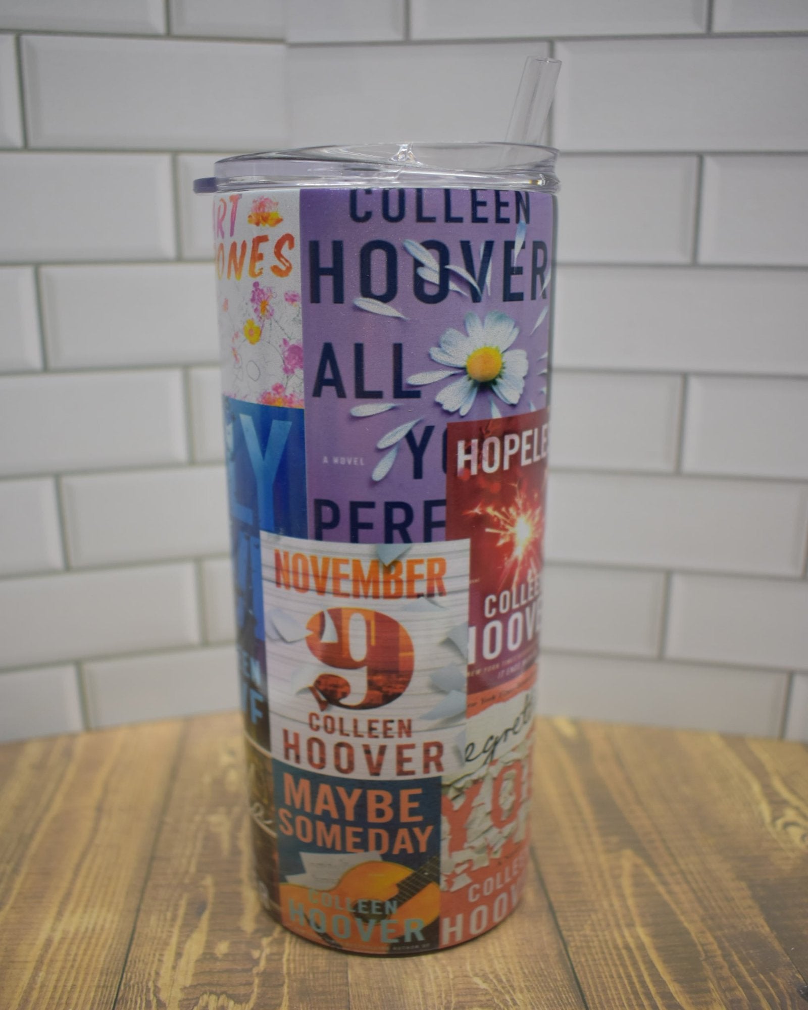 Sip in style with the 20 oz Stainless Steel Sublimated Tumbler. Featuring a vibrant book club design from Colleen Hoover, the high-quality stainless steel construction and sweat-resistant design ensures your favorite drinks stay cool for longer.
