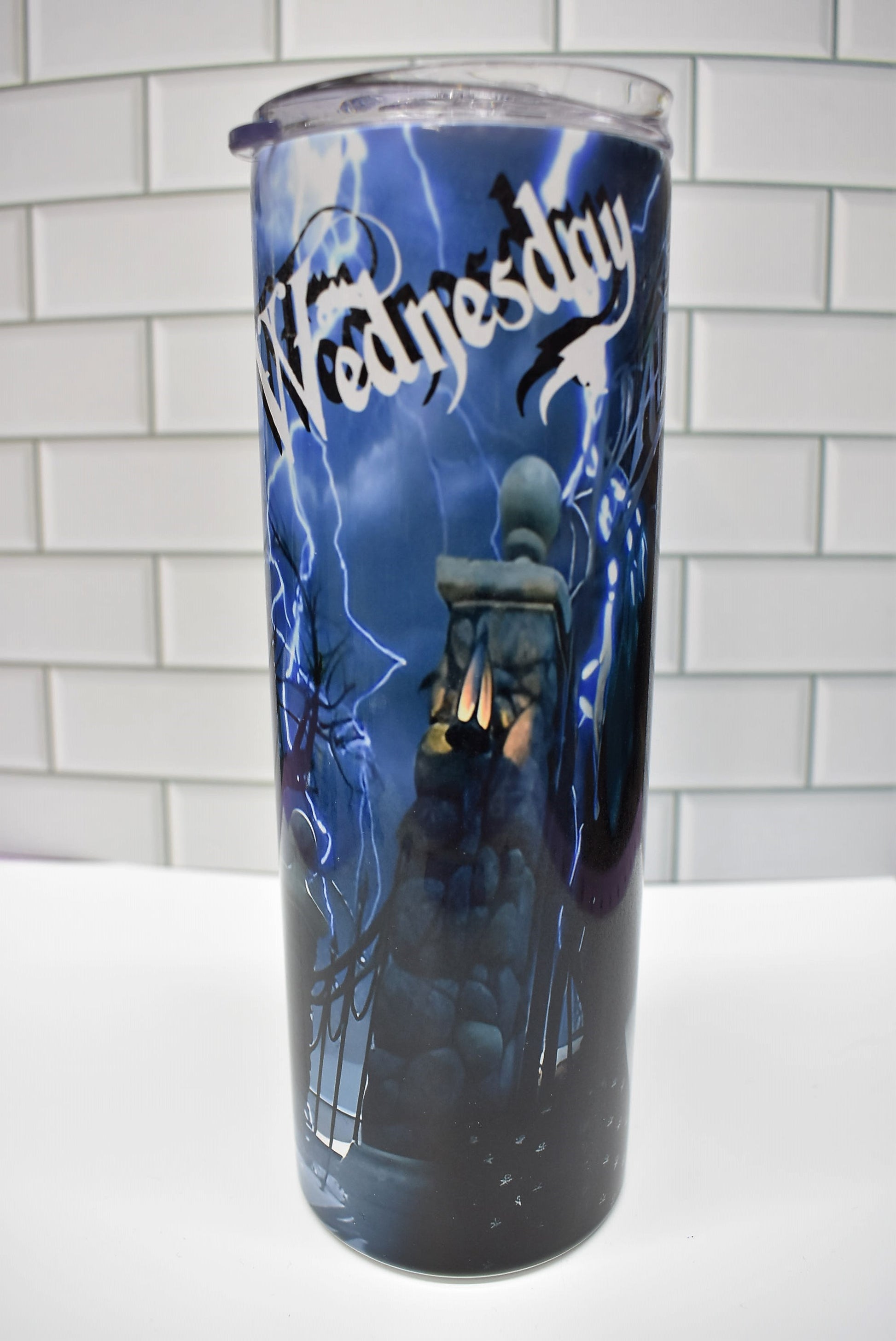 20 oz Stainless Steel tumbler with Wednesday and Thing